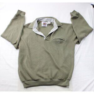 LD-Sport International Medium Mens Olive Green Sweater With Chest Pocket & Helic